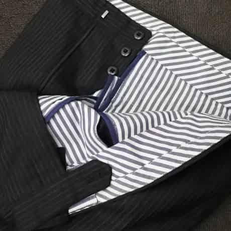 S54｜THE SUIT COMPANY 段返り２Bブラックストライプスーツ(165cm-4Drop)スーツセレクト