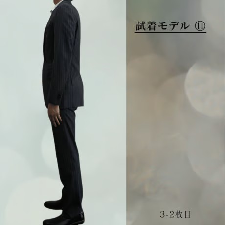 S22｜SHIPS×LUIGIBOTTO 2Bダークグレーストライプスーツ(44) 定価97,900円 シップス