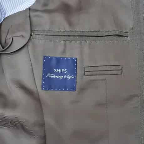 XS8｜SHIPS×CANONICO 2Bダークグレーヘリンボーン柄スーツ(42) 定価97,900円 シップス