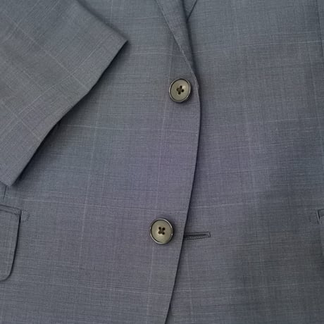 M127｜THE SUIT COMPANY 2Bネイビーグレーチェックスーツ(170cm-2Drop) ザスーツカンパニー