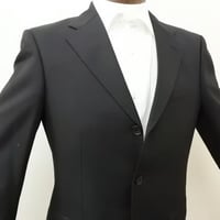 M64｜BURBERRY BLACK LABEL 3Bブラックシャドーストライプスーツ(38R) 定価84,500円 バーバリーブラックレーベル