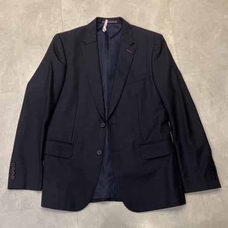 L136｜Paul Smith SOHO ２ボタンネイビーストライプスーツ(L) 定価101,000円 ポールスミス