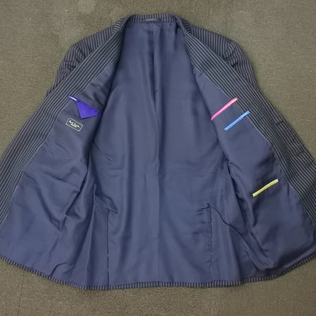 L162｜Paul Smith 2Bダークネイビーストライプスーツ(L2) 定価99,000円 ポールスミス