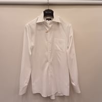 シャツS3｜BLACK LABEL CRESTBRIDGE ホワイトシャドーストライプ【クレリック】シャツ(S)