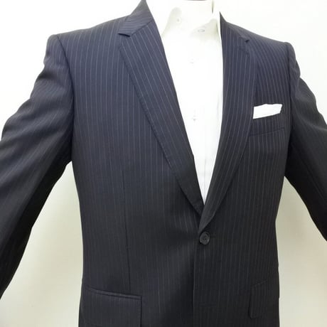 L148｜Paul Smith SOHO ２Bダークネイビーストライプスーツ(L) 定価121,000円 ポールスミス