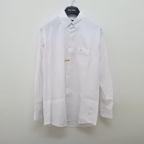 シャツL9｜BURBERRY BLACK LABEL 薄ピンクシャドーストライプBDクレリックシャツ(40)