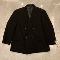XS12｜日本老舗メーカー ブラックフォーマルダブルスーツ(BB3) 冠婚葬祭