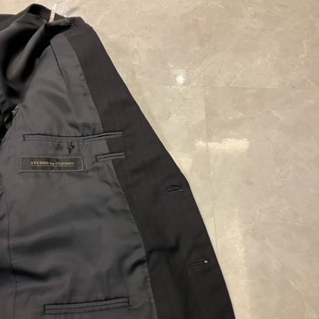 M116｜D'URBAN(ダーバン) 2Bブラックシャドーストライプスーツ(AB5)