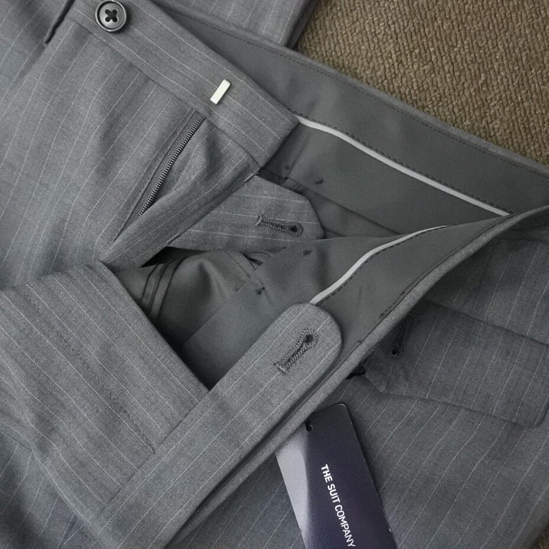 137｜THE SUIT COMPANY 2ボタングレーストライプスーツ(175cm-78cm...