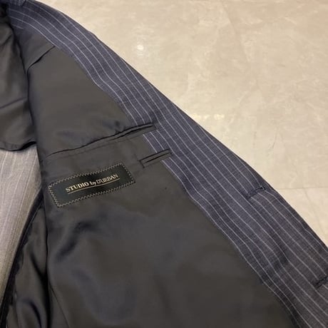 L171.5｜D'URBAN(ダーバン)✕REDA 2Bネイビーグレーストライプスーツ(BB6)定価86,000円