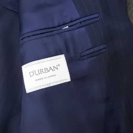 XL187｜D'URBAN( ダーバン) 2Bダークネイビーストライプスーツ(AB7)