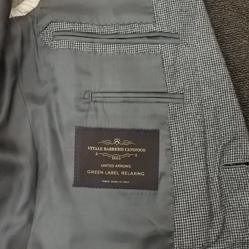 111|UNITED ARROWS GREEN LABEL RELAXING 2Bグレー千鳥チ 111|UNITED ARROWS GREEN LABEL RELAXING 2Bグレー千鳥チ