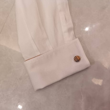 シャツS2｜BURBERRY BLACK LABEL  ホワイト【カフス】シャツ(38)