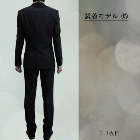 L150｜TAKEO KIKUCHI 2Bダークネイビーストライプスーツ(3) タケオキクチ