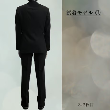 S31｜BEAMS F 段返り3Bブラックスーツ(44) 定価96,800円 ビームスF