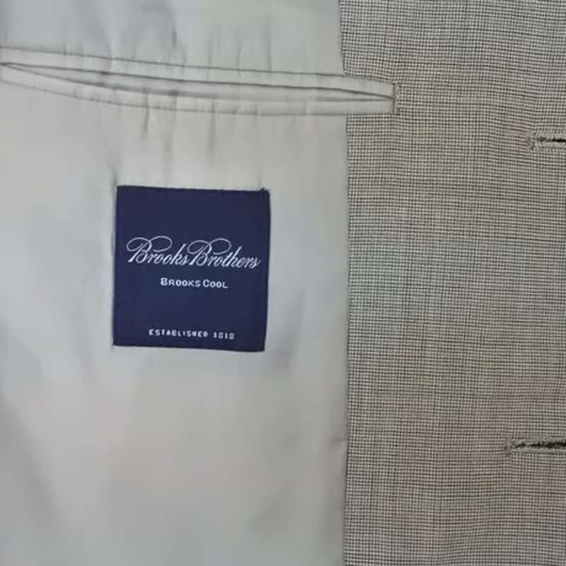 107|BROOKS BROTHERS 段返り3ボタングレーチェックスーツ(37SHT 107|BROOKS BROTHERS 段返り3ボタングレーチェックスーツ(37SHT