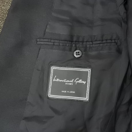 XL176｜International Gallery BEAMS 段返り3Bブラックスーツ(50) 定価116,000円 インターナショナルギャラリービームス