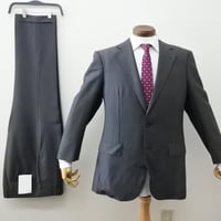 L224｜BURBERRY LONDON 2Bダークグレーピンストライプスーツ(AB5) 定価30万 バーバリー