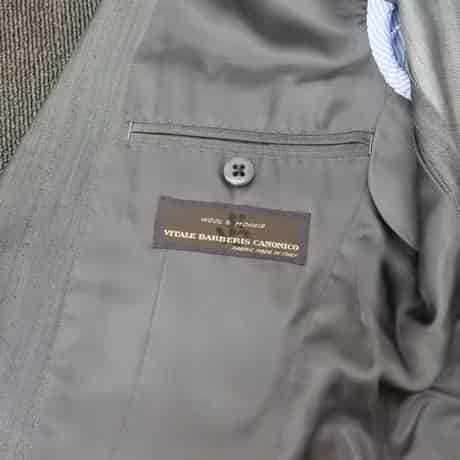 XS8｜SHIPS×CANONICO 2Bダークグレーヘリンボーン柄スーツ(42) 定価97,900円 シップス