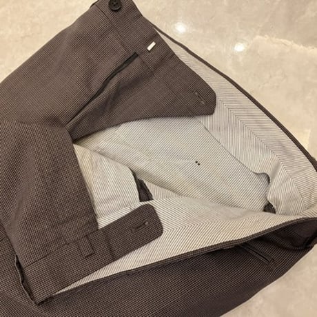 L160｜UNITED ARROWS 段返り3Bブラウングレーマイクロチェックスーツ(48) 定価84,700円 ユナイテッドアローズ