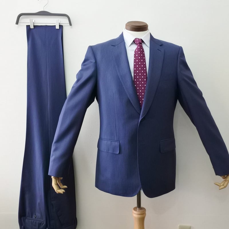 22|Paul Smith SOHO×Zegna 2Bネイビーストライプスーツ(XL 22|Paul Smith SOHO×Zegna 2Bネイビーストライプスーツ(XL