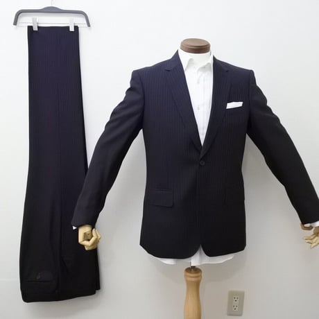 L148｜Paul Smith SOHO ２Bダークネイビーストライプスーツ(L) 定価121,000円 ポールスミス