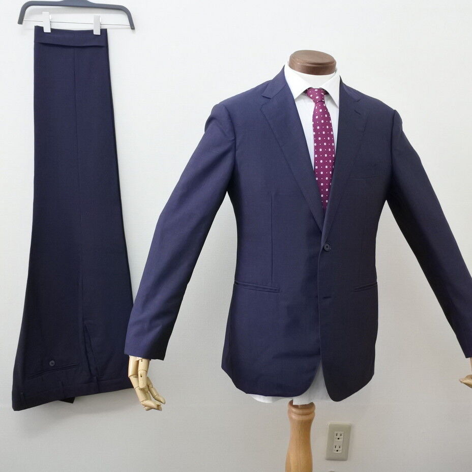 L168.5｜UNITED ARROWS 2Bネイビースーツ(48) 定価84,700円 ユナ