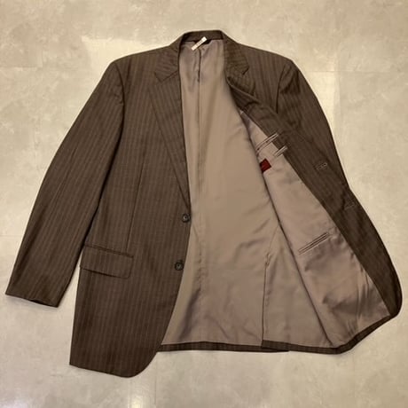 XL194｜D'URBAN( ダーバン)✕ロロピアーナ 2Bブラウングレーストライプスーツ(AB7)定価126,000円