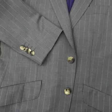 S15｜Paul Smith×ロロピアーナ 2Bグレーストライプスーツ(S) 定価99,000円 ポールスミス