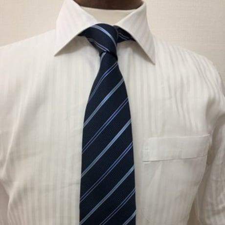 シャツS6｜BURBERRY BLACK LABEL  ホワイトシャドーストライプシャツ(38)