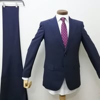 205｜TOMORROWLAND 2Bブラックストライプスーツ(44) 定価97,200円 ト