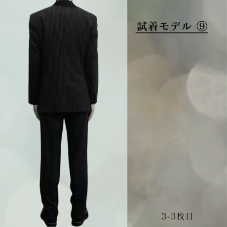 M89｜Paul Smith×Zegna 2Bブラックストライプスーツ(M) 定価99,000円 ポールスミス