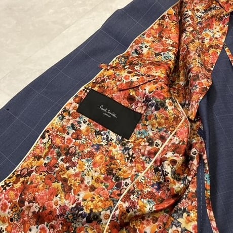 XL189.5｜Paul Smith×REDA 2Bブルーグレーウインドウペンスーツ(L2) 定価101,000円 ポールスミス