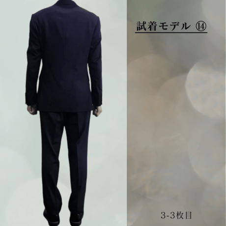 L143｜TAKEO KIKUCHI 2B織柄ネイビースーツ(3) 定価75,900円 タケオキクチ
