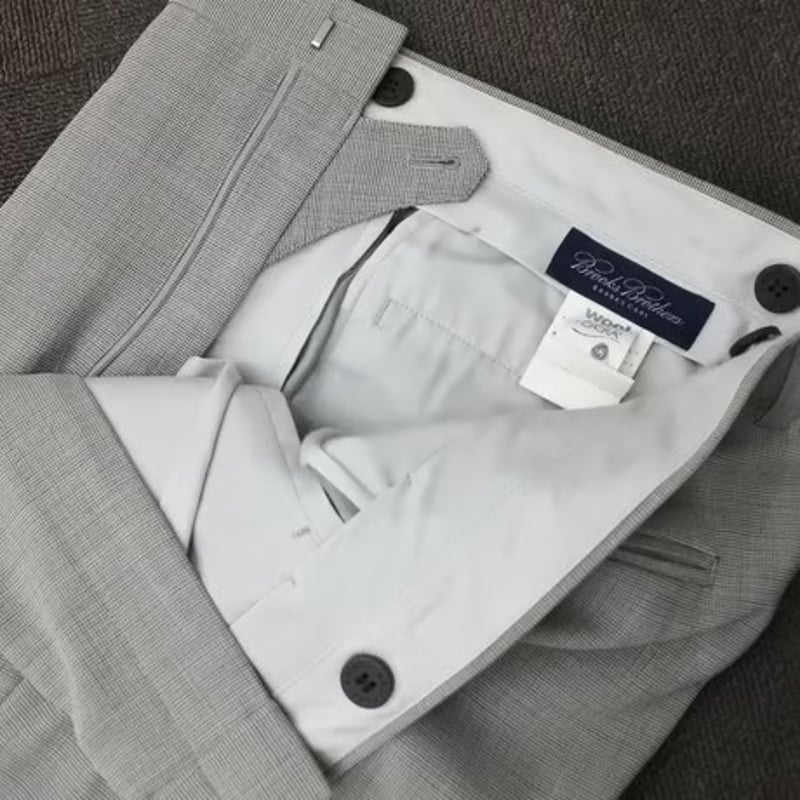 107|BROOKS BROTHERS 段返り3ボタングレーチェックスーツ(37SHT 107|BROOKS BROTHERS 段返り3ボタングレーチェックスーツ(37SHT
