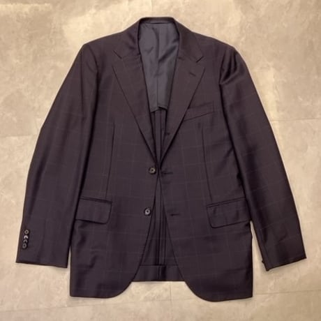 M81.5｜SHIPS×CERRUTI 段返り3Bネイビーウインドウペンスーツ(46) 定価125,000円 シップス