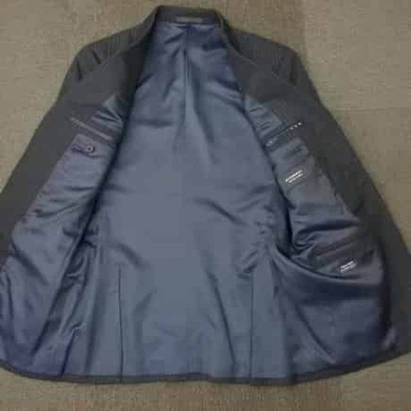 138|BURBERRY BLACK LABEL 段返り3Bブラックストライプスーツ(36 138|BURBERRY BLACK LABEL 段返り3Bブラックストライプスーツ(36