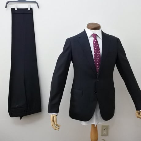L131｜UNITED ARROWS 2B艶ネイビーシャドーマイクロチェックスーツ(L相当) 定価84,700円 ユナイテッドアローズ