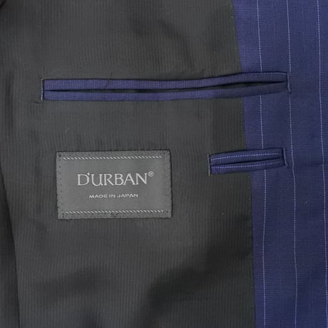 XL188｜D'URBAN( ダーバン) 2Bネイビーストライプスーツ(AB7)