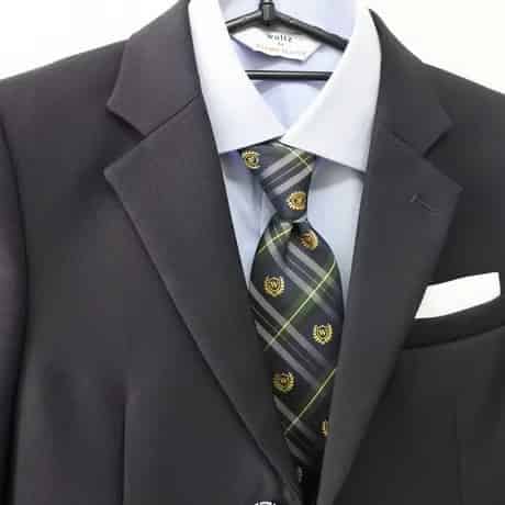 301｜BEAMS DESIGN 2Bネイビーシャドーストライプ３点セットキッズスーツ(140) ビームス