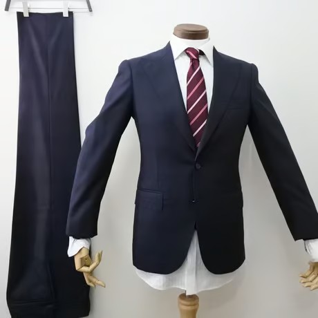 S14｜UNITED ARROWS SOVEREIGN 2Bネイビーグレーチェックスーツ(44) 定価152,000円 ユナイテッドアローズ