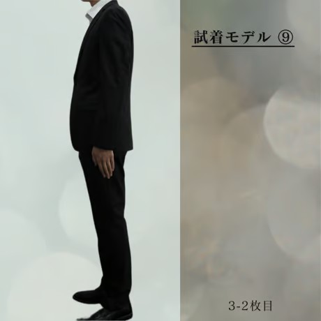 206｜TAKEO KIKUCHI 2B艶ブラックストライプスーツ(1) 定価77,000円 タケオキクチ