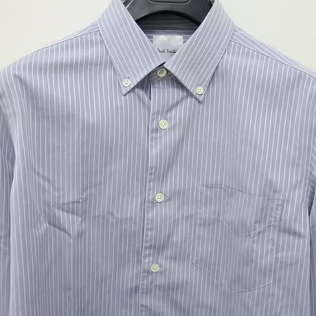 シャツM7｜Paul Smith  ブルーストライプBDシャツ(M)
