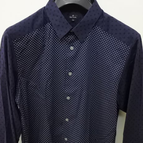 シャツL11｜Paul Smith  ネイビードットシャツ(L)