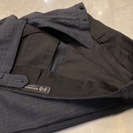 L164｜UNITED ARROWS SOVEREIGN 2Bダークグレーストライプスーツ(54) 定価152,000円 ユナイテッドアローズ