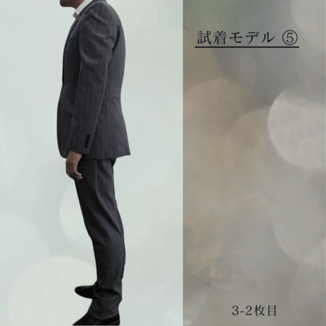 L146｜TAKEO KIKUCHI 2Bグレーストライプスーツ(3) 定価66,000円 タケオキクチ