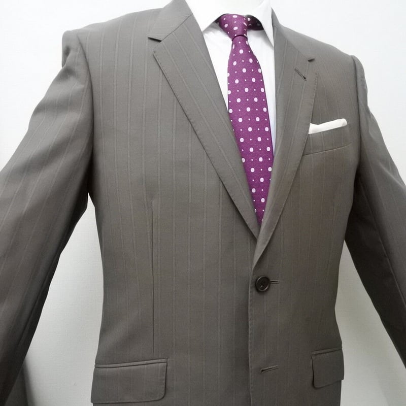 18｜Paul Smith The Byard✕Zegna 2Bミルクブラウンストライプスーツ