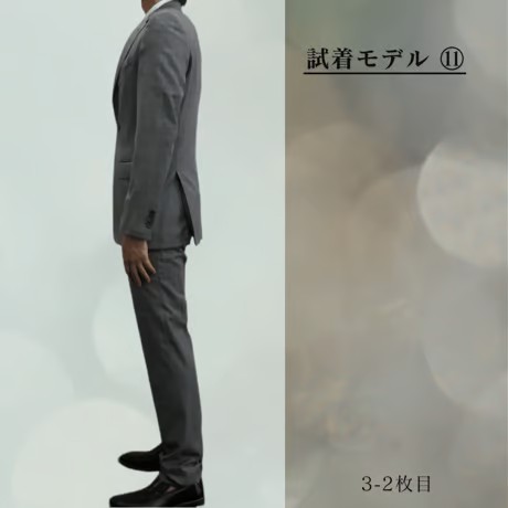 S40｜EDIFICE×CANONICO 段返り3Bダークグレースーツ(44) 定価94,600円 エディフィス
