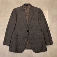 S57｜D'URBAN( ダーバン)✕ロロピアーナ 2Bダークグレーストライプスーツ(AB4)定価126,000円