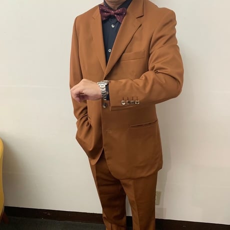 XL195｜Paul Smith  段返り3Bブラウンスーツ(XL) 定価121,000円 ポールスミス